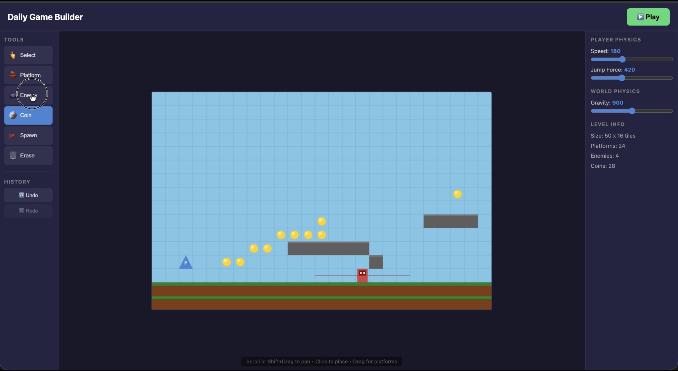 Daily Game Builder screenshot