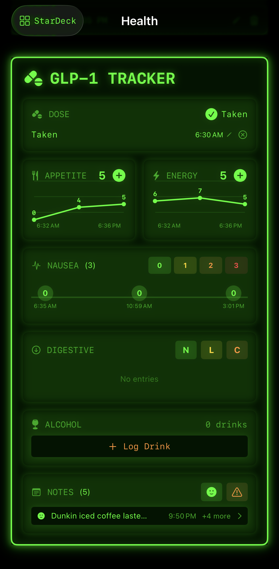 GLP-1 Tracker screenshot