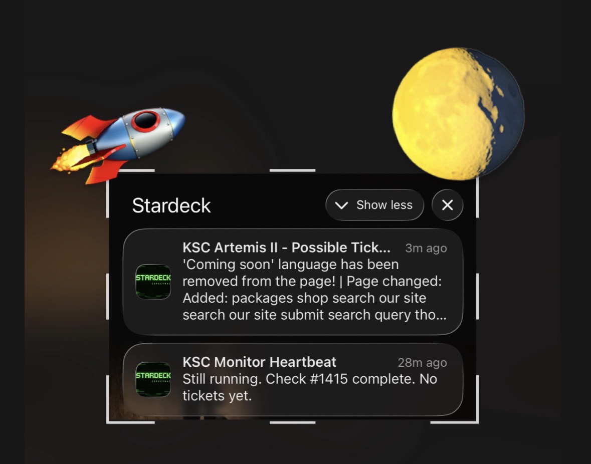 KSC Ticket Monitor screenshot
