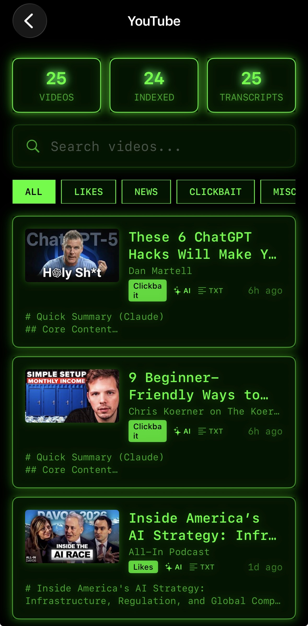 YouTube Ingest screenshot